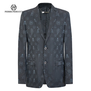 Pp pierre pieruccipp italian light luxury men's clothing 2024 spring and autumn new business formal single suit medium gray 46