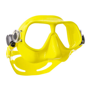 Scubapro steel comp freediving mask, dual lens and frameless, low volume design, yellow yellow one size fits all