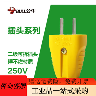 Socket gnt-101s two-pole two-flat removable safety plug 10a220v two-pin power plug gn10 gn10l4s
