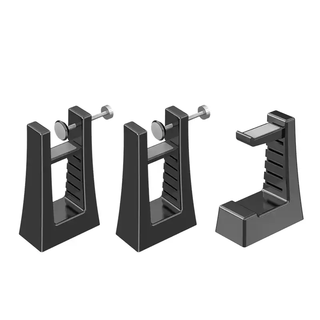 中掌柜笔记本侧立电脑支架副屏竖立托架直立悬空可调节撑架散热立式外接显示屏底座宿舍桌面倒挂办公电竞 黑色