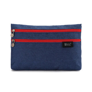 Yusenyi portable document bag travel passport bag mobile phone bag small items coin storage bag stationery pen bag storage bag navy blue 2014