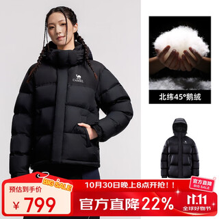 Camel dilireba's same style yushen pro women's goose down jacket winter new style windproof bread jacket for men and women