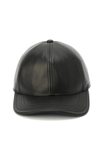 Coach women's leather baseball cap, black, xs - s black xs - s
