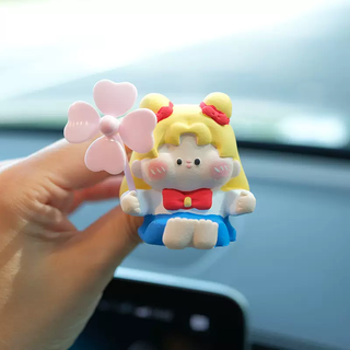 Yusenyi car perfume cute pinwheel sailor moon car air conditioner air vent jewelry diffusing stone aromatherapy pendulum pink windmill sapphire blue skirt sailor moon air vent aromatherapy 1g