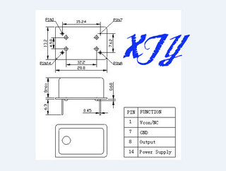 Temperature compensated crystal tcxo 0.1ppm 20m replaces kenwood so-2 15.6m, 22.625m