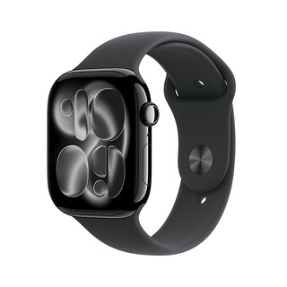 Apple/apple watchs11 smart watch gps model 46mm bright black aluminum metal case black sports strap m/l-china unicom subsidy