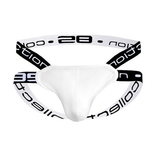 Orlvs mr. rui bs85 double-butt men's sexy underwear rainbow thong sexy low-waist gay back space leaking buttocks white black belt m size <55kg