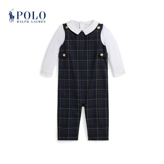 Polo ralph lauren baby and child 25 autumn cotton jumpsuit and overalls set rl43816 999-multicolor 90 (24m)