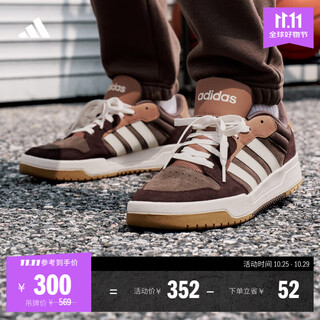 Adidas entrap american campus style sports sneakers, boyish retro basketball shoes for men and women, adidas deep earth brown/white/dark gray brown 42