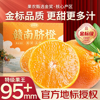 赣南脐橙 正宗赣南脐橙子礼盒【多地次日达】冰糖甜橙子新鲜水果礼盒礼品 15A果王｜单果85-90mm【口感升级】 10斤装【量大爽吃-蕞划算】净9