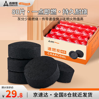 尚烤佳（Suncojia） 速燃烧烤木炭 球形烧烤碳 围炉煮茶炭 果木炭 环保无烟碳 燃料