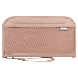 Li shen anti-theft brushed passport bag multi-purpose card bag portable travel document bag pink*2 pink