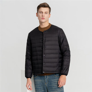 Flying in the snow classic autumn and winter new fashion warm down jacket short round neck simple inside down down liner men's inner wear