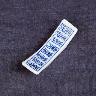 Rsrddy ceramic chopstick holder traditional chopstick holder chopstick pillow chopstick holder chinese household blue and white porcelain tableware simple chopstick holder wanshou chopstick holder 1 pack