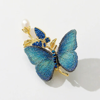 Xiaomi star brand withdrawal discount outlet embroidered butterfly brooch accessories for women none