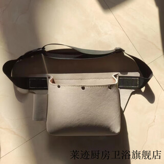 Laiji tool bag large capacity nail bag ultra-thick pure cowhide leather new carpentry waist bag thickened wear-resistant hanging bag waist hanging cowhide standard waist bag integrated bag strap
