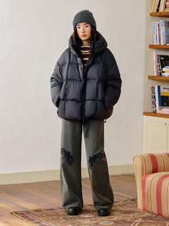 Octopusme octopus home 10/31 new at 20:00 short puff down jacket black m