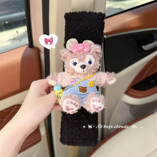 Yusenyi shirley mei seat belt shoulder cover car wear-proof clothes for all seasons cute women's car insurance spring outing childlike overalls rose mei boutique face black shoulder cover
