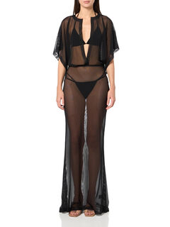 Norma kamali women's obie dress black mesh large