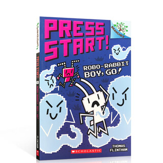 旧版超级方块兔13册全彩桥梁书英文原版进口 530L Scholastic Bra 旧版方块兔#7:机器人超级兔子走