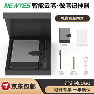 NeWYeSSyncPen智能云笔  智能笔记本手写本多功能电子笔记本记事本纸屏同步办公云笔云端储存活定制送礼 智能云笔+灰色PU活页点阵本