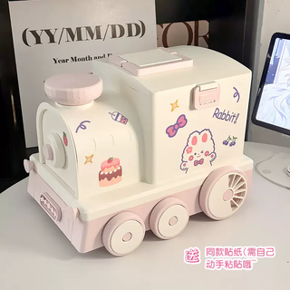 Yusenyike medical train medicine box storage home pack large capacity medicine cute small portable home box first aid carry pink train-sticker