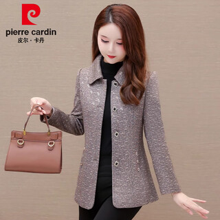 Pierre cardin mom small fragrance style blazer women's 2025 new spring and autumn high-end european lady's brand top gray 2xl 126-135 jin jin is equal to 0.5 kg