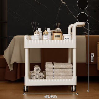 Lism beauty salon special trolley tool trolley mobile multi-layer trolley trolley storage rack instrument home length 48.5 width 34 height 52 second floor trolley available in multiple scenarios
