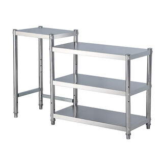 ZHIO不锈钢煤气灶置物架液化气灶厨房落地收纳架燃气煤气罐灶台 厚不 厚不锈钢宽40长100高80单灶hl