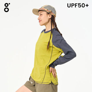 Baduqiu outdoor running quick-drying clothing for women 2025 new summer long-sleeved t-shirt men's hiking training cycling top men's and women's mingsha yellow breathable quick-drying + lightweight anti-wrinkle s s