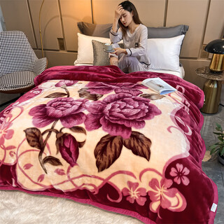 Shijanu new product blanket class a super soft student baby double layer single blossom 180x220cm_6jin jin equals 0.5kg