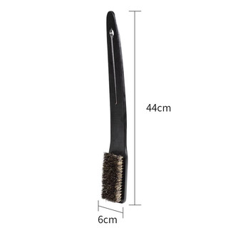 Boar bristle bath brush bath brush body dry brush back rub mud bath long handle bath back brush black