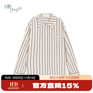 Fragment (dribs&drabs) shirt women's winter new lapel casual college age-reducing retro hong kong style lazy striped shirt pink l