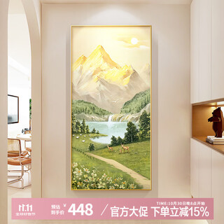 Ji jian ji entrance decorative painting modern simple entrance corridor aisle mural rizhao jinshan scenery hanging painting