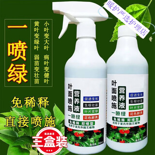 Zhixin nutrient solution plant universal household potted green plant dead leaves yellow leaves rotten roots dilution-free green flower fertilizer 3 bottles buy 2 get 1 free