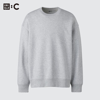 Uniqlo cooperation model/men's and women's loose sweatshirt/long-sleeved sweatshirt 482310 03 gray m