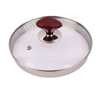 Visually tempered universal supor soup pot, thickened tall glass pot lid, milk pot clever standing pot lid, overflowing color soup pot lid 22cm