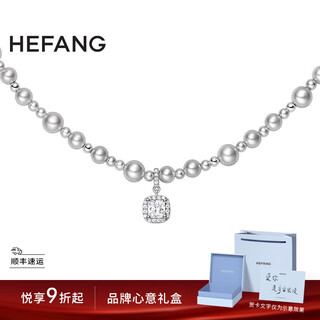 Hefang he fang jewelry bubble sugar cube necklace clavicle chain women's light luxury high-level birthday gift for girlfriend sugar cube style silver gray