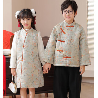 New year's greetings clothes, parent-child clothes, family of three or four girls and boys, tang suit, mother and daughter, mother and son, cheongsam, chinese style, floating clouds and morning glow 130 girls