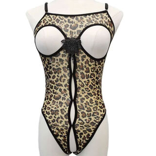 Yanbulang's studio bellyband ancient suspender skirt sexy pajamas women xia bing silk thin style interesting girl 80-120jin jin equals 0.5kg single piece leopard print clothing + chest sticker