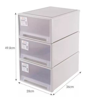 Yusenyi shoe box drawer-type transparent plastic men's and women's shoe storage box, thickened, multi-layered, dust-proof, assembly-free shoe cabinet d, three packs (assembly-free) (everyone agrees) 36x28x16.6cm