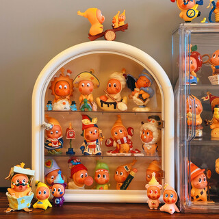 Ershanji blind box storage display stand display cabinet hand-made cabinet dust-proof star person with display box doll storage cabinet acrylic blind box display box wall-mounted cream white