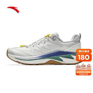 Anta wilderness pro summer edition丨men's shoes outdoor sports shoes shock absorbing breathable hiking shoes wear-resistant trail running shoes ivory white/cumulus gray-4 42