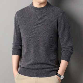 Deer king optim high-quality cashmere sweater men's sweater 2025 winter new thickened half-turtle collar bottoming sweater pure cashmere men's new lime m 165 recommended weight 100-120jin jin is equal to 0.5 kg