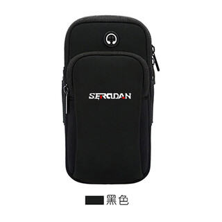 Running mobile phone arm bag for men apple huawei universal fitness outdoor sports arm bag with waterproof bag wrist bag for women seroudann/black one size fits all 17.5*9.5cm