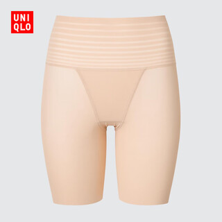 Uniqlo women's airism body shaping shorts/4 points boundless waist smooth belly controlling butt lifting bottoming 480886 32 dark beige l /160/88