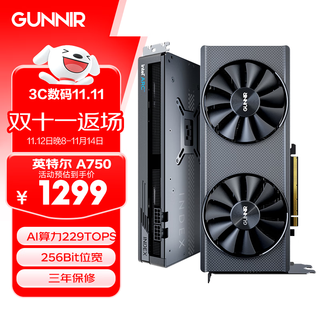 蓝戟（GUNNIR）Intel Arc A750 Index 8G  2050MHz GDDR6超频版 游戏显卡设计视频剪辑台式电脑显卡