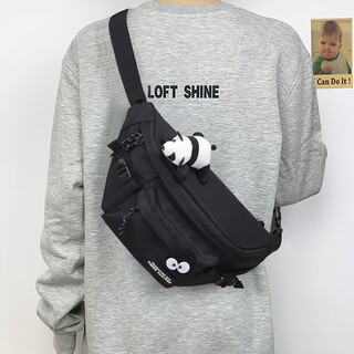 ROCKLAND美国Rockland包包女包2025新款大容量通勤斜挎包时尚百搭休闲腰包 黑色