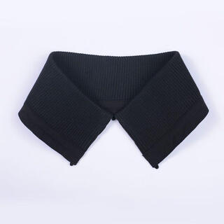 Nonami down jacket collar anti-dirty inner patch winter removable versatile false collar black knitted thread autumn and winter protective cover black one size fits all unisex