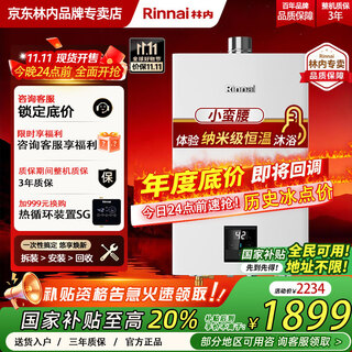 Rinnai small waist smart constant temperature gas water heater gt11/pb2//pb3/pb4 forced exhaust energy-saving newly upgraded cpu home indoor official safety 16l rus-16e32g-pb4 national joint warranty natural gas